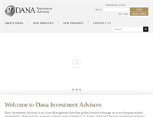 Tablet Screenshot of danainvestment.com